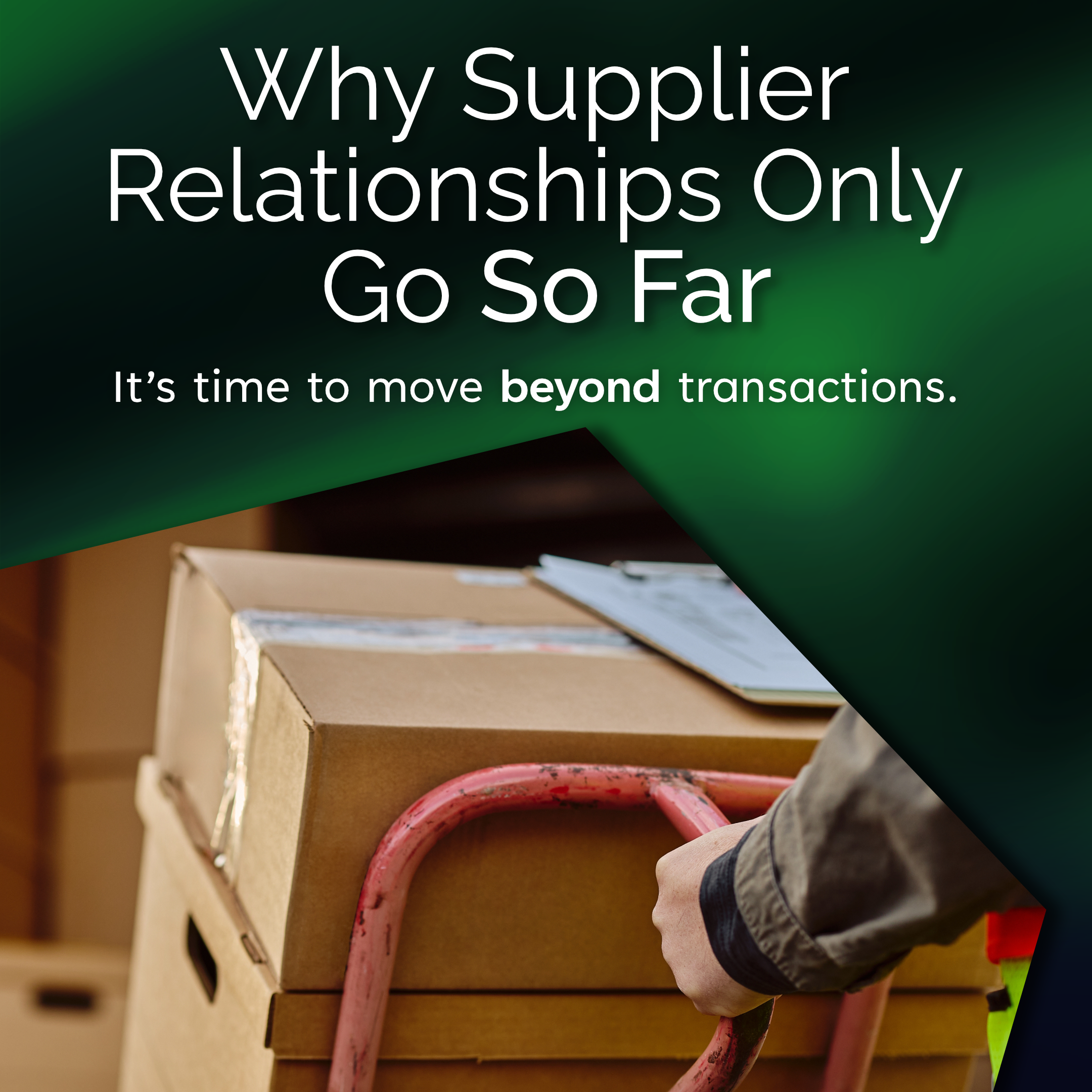 Why Partnerships Outperform Supplier Relationships in Advanced Manufacturing